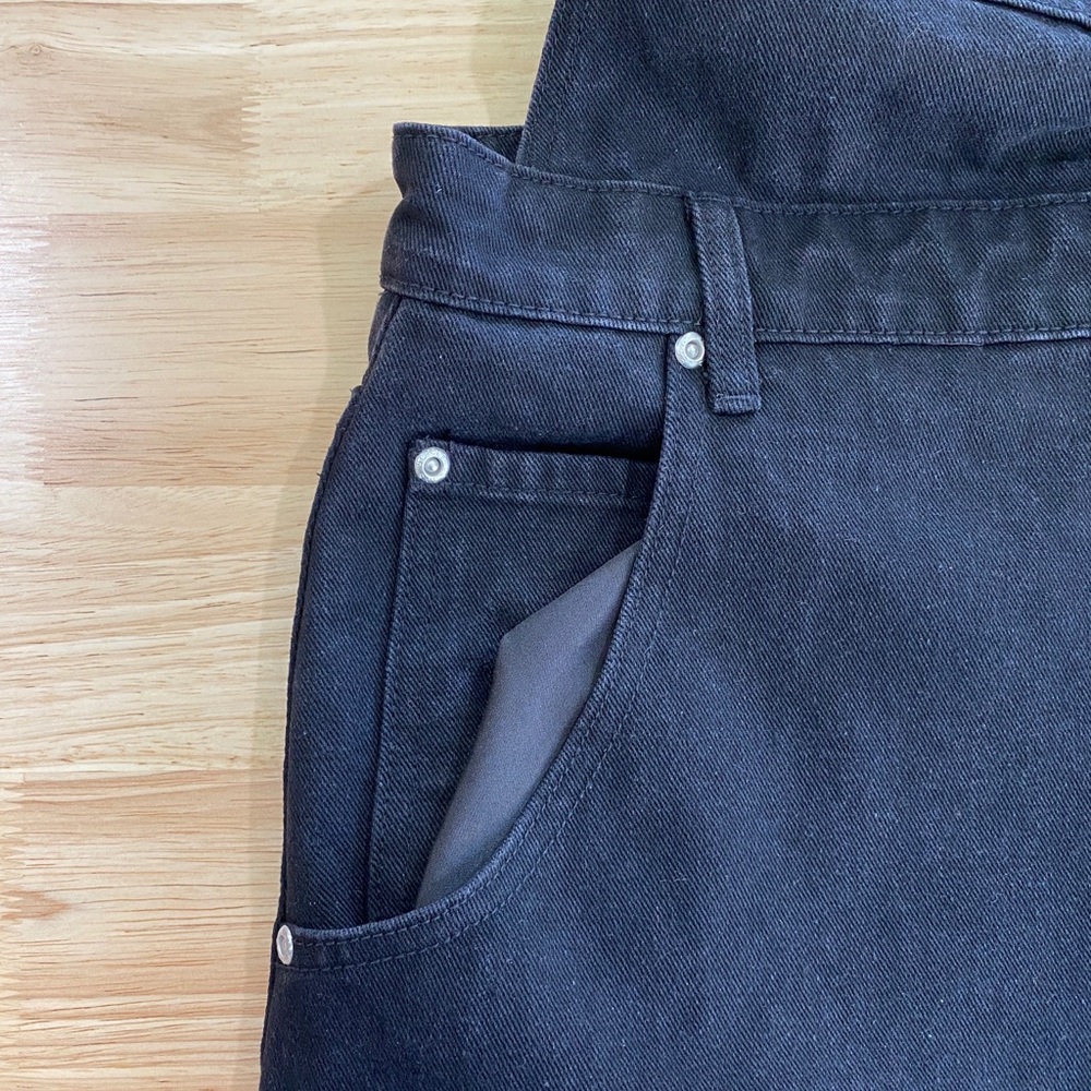 BOOHOO Black Denim Convertible Strap Overall Dungaree Dress Plus Size AU 18 - Picture 7 of 13